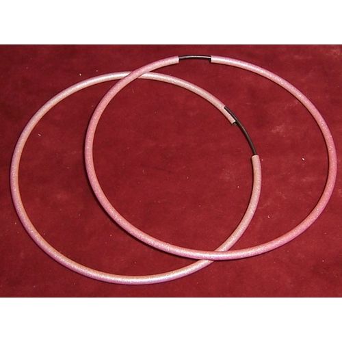 Boucles D'oreilles Créoles Couleur Rose Ø 6,5 Cm