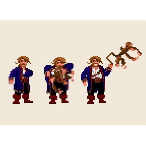 Canevas imprimer Clé à singe Guybrush=3749 Impression sur toile DIY installer 40x50cm