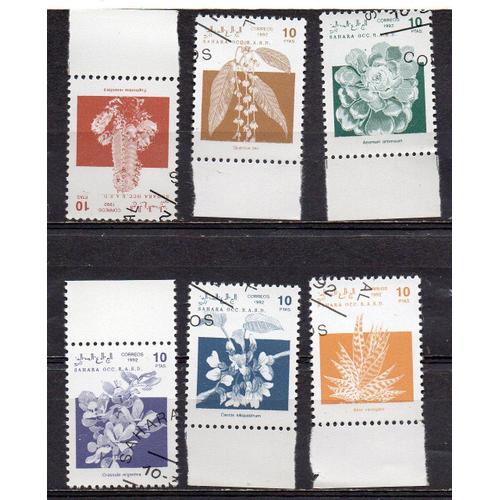 Sahara Occidental- Série De 6 Timbres Oblitérés- Flore