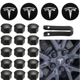 Caches moyeux de roues / Kit caches boulons jantes / Cache écrous centres  roues Tesla Model 3 - Tesmile