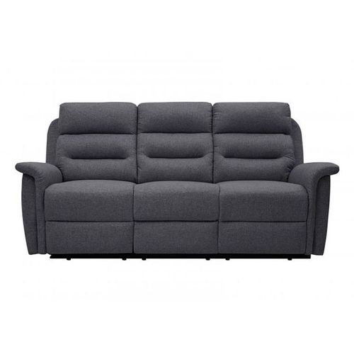Canapé De Relaxation 3 Places Tissu "Kato" 191cm Gris Foncé