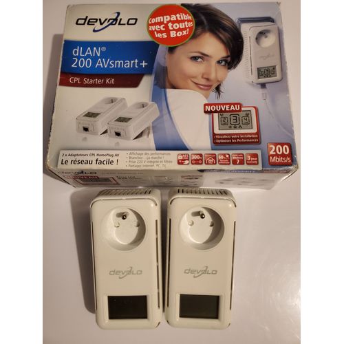 Kit 2 CPL Devolo dLAN 200 AVsmart+/CPL Starter Kit