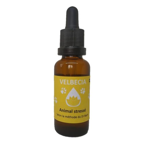 Velbecia® - Fleurs De Bach Animaux Stresses (Chats, Chiens) Sans Alcool 30ml 