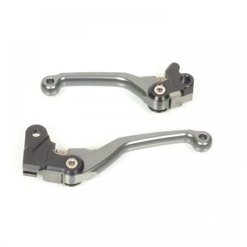 Paire De Levier Articulés Coloris Titane Pour Moto Honda 125 Cr 1992 À 2003 Neuf