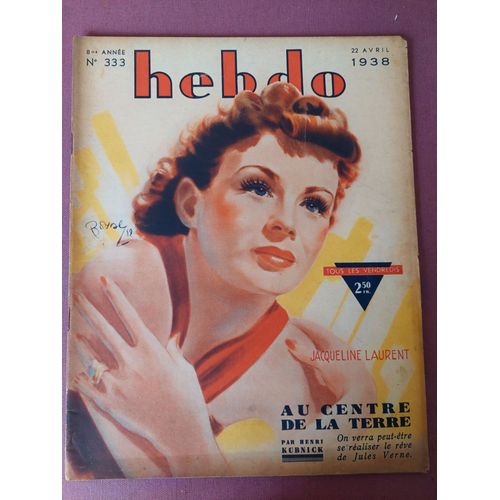 Hebdo N° 333, 22 Avril 1938, Jacqueline Laurent
