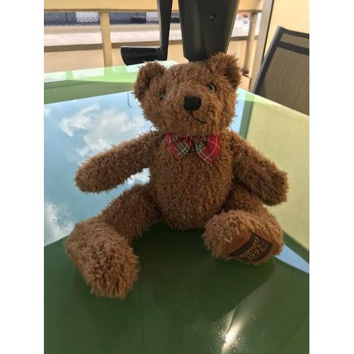 Peluche Ours Marron Noeud Vichy Beverly Hills 1997 Collector's Bear 35 Cm