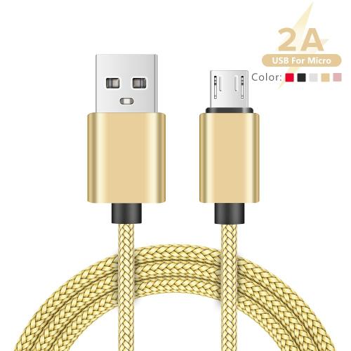 Argent 1m YCDC - Câble Micro USB 2A reCharge rapide