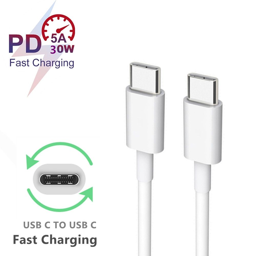 Blanc 1m Cble Usb Pd Type C Vers Type C, Long De 2 M, De Ch...