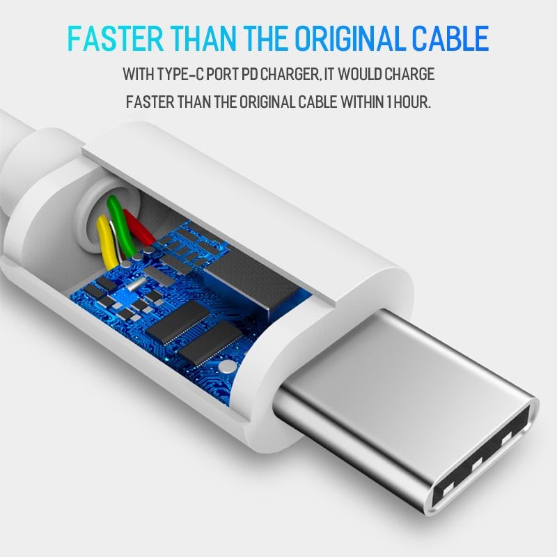 Blanc 1m Cble Usb Pd Type C Vers Type C, Long De 2 M, De Ch... - 3
