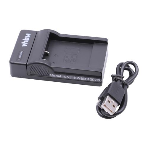 vhbw Chargeur USB de batterie compatible avec Sony Cybershot DSC-W310, DSC-W320, DSC-W330, DSC-W350 batterie appareil photo digital, DSLR, action cam