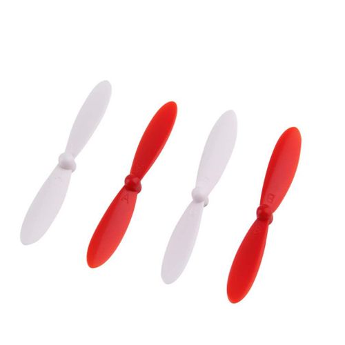 Vhbw 4x Hélice Compatible Avec Revell Qg550xs Drone - 2 Paires D'hélices Autobloquantes, Blanc / Rouge-Vhbw