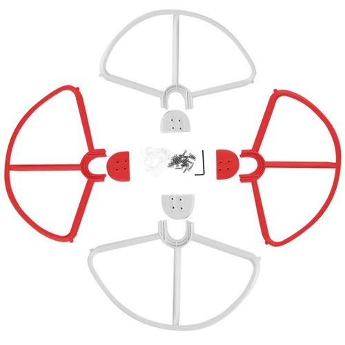 Vhbw Pack De Protection Plastique Rouge-Blanc Pour Drone, Quadrocopter Dji Phantom 2, 2 Vision, 2 Vision + Plus, 3 Advanced, 3 Professional, Fc40-Vhbw