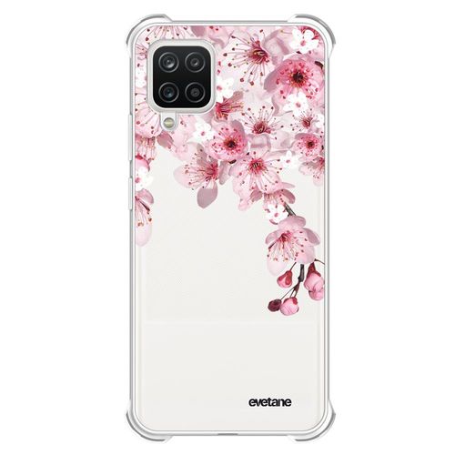 Coque Samsung Galaxy A12 Anti-Choc Souple Angles Renforcés Transparente Cerisier Evetane.