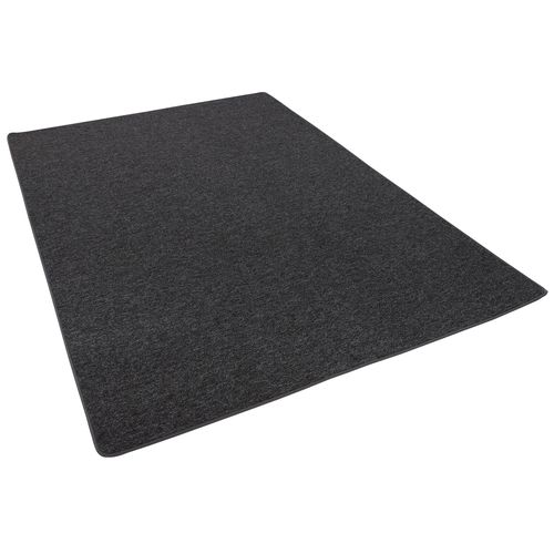 Snapstyle Strong - Tapis Boucle Tissé De Qualité Velours Gris Noir 100x100 Cm
