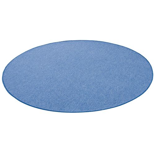 Snapstyle Strong - Tapis Boucle Tissé De Qualité Velours Rond Bleu 200x200 Cm