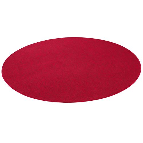 Snapstyle Strong - Tapis Boucle Tissé De Qualité Velours Rond Rouge 160x160 Cm