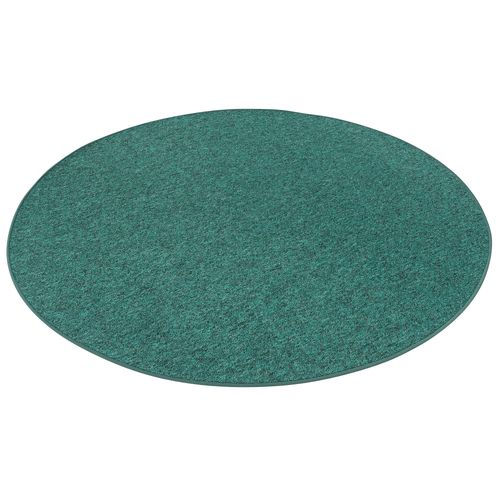 Snapstyle Strong - Tapis Boucle Tissé De Qualité Velours Rond Pétrole 133x133 Cm