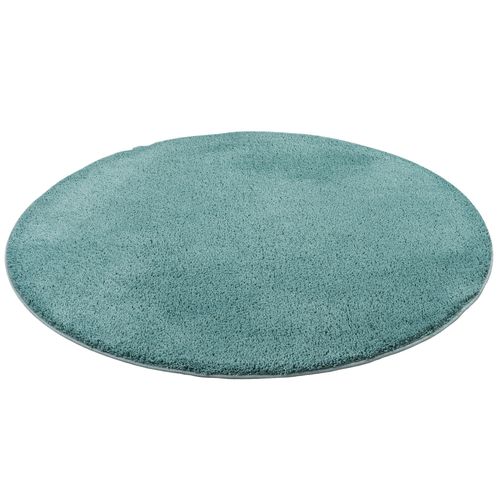 Snapstyle Palace - Tapis Shaggy À Poils Longs Rond Vert Menthe 133x133 Cm