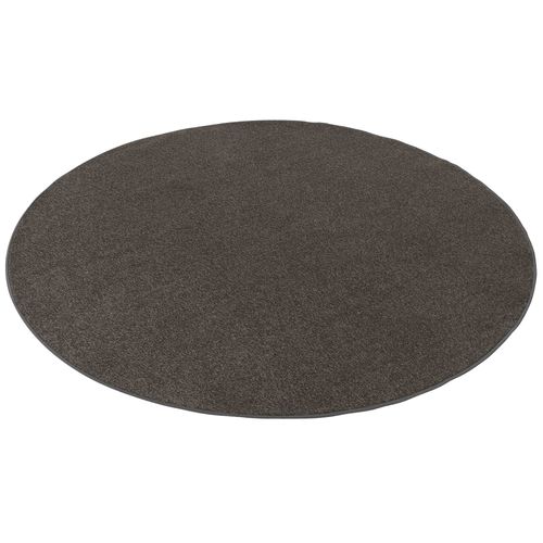 Snapstyle Joy - Tapis En Velours Rond Marron Foncé 100x100 Cm