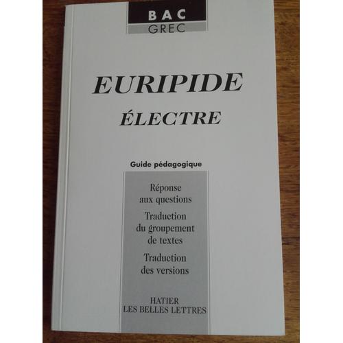 Euripide Electre Guide Pédagogique