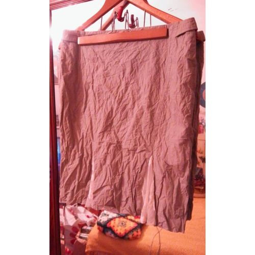 Jupe À Minis Carreaux Gris Et Dentelle Blanche 42 Xl Ap.