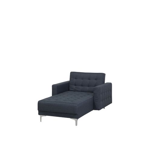 Chaise Longue En Tissu Gris Foncé Aberdeen