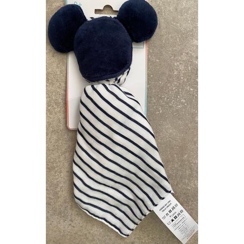 Doudou Mickey Lange Raye Disney Baby Orchestra Plat Tete Bleu Marine Velours Peluche Jouet Eveil Naissance Bebe Comforter Mouse Blanket New Born