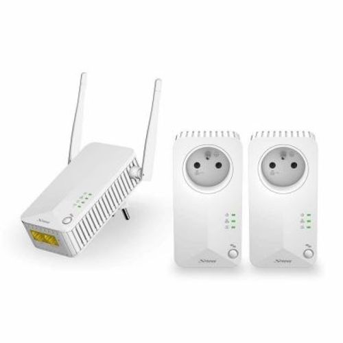 Strong Powerline Wi-Fi 500 - Triple Pack - kit d'adaptation pour courant porteur HomePlug AV (HPAV) - Wi-Fi - 2,4 Ghz - Branchement mural