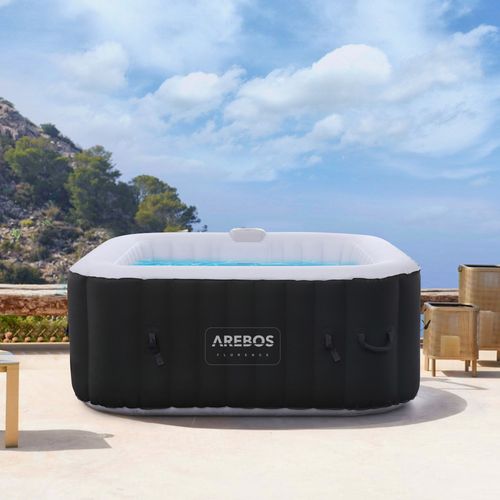 AREBOS Tourbillon Piscine spa Bien-être Chauffage Massage Gonflable Carré