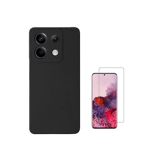 Kit Verre Trempé Clearglass + Housse En Silicone Liquide Phonecare Compatible Avec Xiaomi Redmi Note 13 Pro 4g - Noir