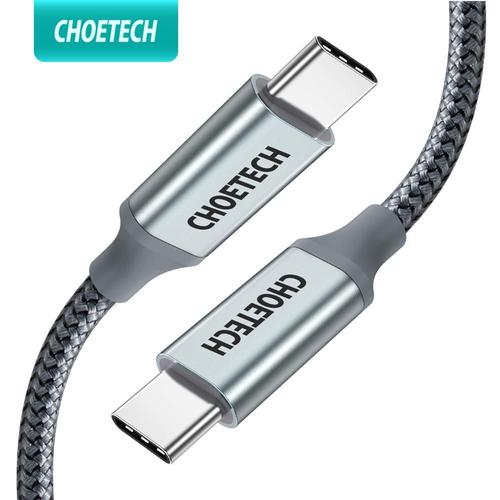 Argent 8 m Choetech - Câble USB 100W verser la reCharge rapide