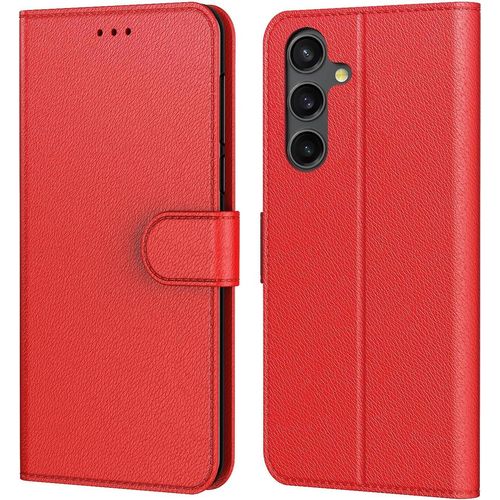 Coque Pour Samsung Galaxy A05s, Coque Samsung A05s,Etui Protection Housse Premium En Cuir Pu, Emplacements Cartes , Pochette Flip Case Pour Book Rouge, Samsung A05s