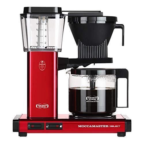 Moccamaster Cafetière À Filtre 53990 Métallique Cafetière, Aluminum, 1.25 Liters, Rouge Métallisé