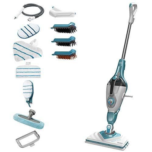 Black+Decker Nettoyeur Vapeur Balai Vapeur Avec Nettoyeur À Main Bhsm168dsmqs 1600w Réservoir 500 Ml Temps De Chauffe 13,87 S 12 Accessoires Câble 8 M 99,9%
