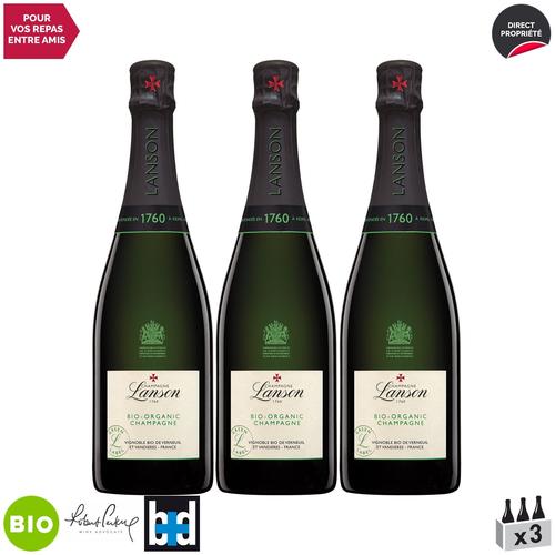 Champagne Lanson Champagne Le Green Label Bio Brut Blanc X3