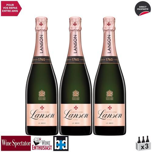 Champagne Lanson Champagne Le Rosé Brut Rosé X3