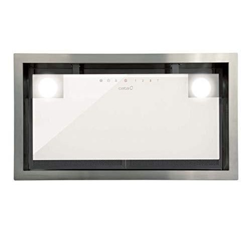 Hotte aspirante Modèle GC DUAL A WH 75 ? 4 vitesses d extraction ? Hotte aspirante cuisine 820 m3/h ? 340 m3/h ? Finition en verre