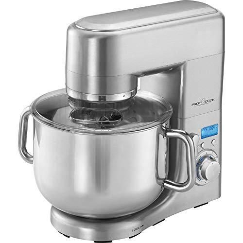 Proficook Batteur Electrique Pckm 1096 Robot De Cuisine Multifonction, 10 L, 1500 W, Acier Inoxydable