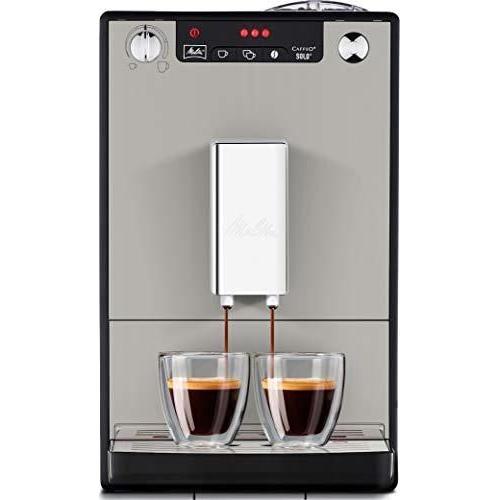 Melitta Machine À Café Automatique Solo Sandy Grey, E950777, Machine À Café Et Expresso Automatique Avec Broyeur À Grains, Compacte Et Simple À Utiliser