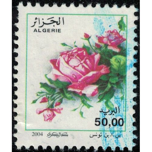 Algérie 2004 Oblitéré Used Fleurs Roses Série Courante Rosa Odorata 50 Dinars Su