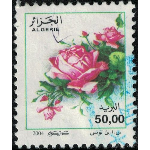 Algérie 2004 Oblitéré Used Fleurs Roses Série Courante Rosa Odorata 50 Dinars Su