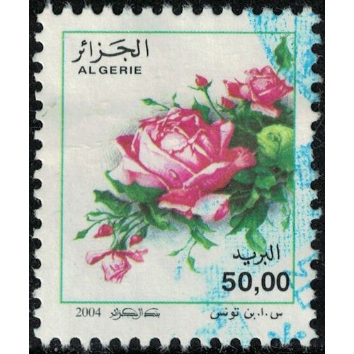 Algérie 2004 Oblitéré Used Fleurs Roses Série Courante Rosa Odorata 50 Dinars Su