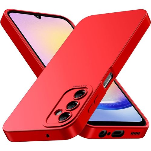 Coque Pour Samsung Galaxy A25 5g, Coque Samsung A25, Housse Etui De Protection En Silicone Souple, Cover Antichoc Avec Protege De Camera, Pour Samsung A25 5g Tpu Rouge