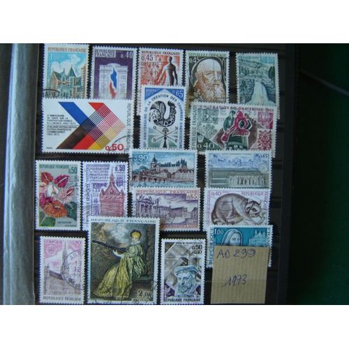 Ad 299 // Lot De Timbres Obliteres France *Année 1973