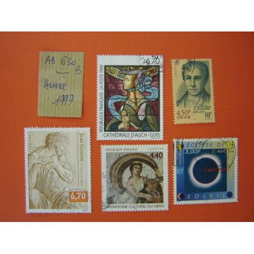 Ad 630 B // Lot De Timbres Obliteres France *Année 1999