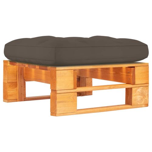 Vidaxl Pouf Palette De Jardin Marron Miel Bois De Pin Imprégné