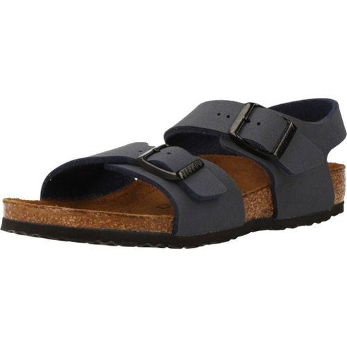 Sandales Birkenstock Enfant New York Birko Flor Bleu