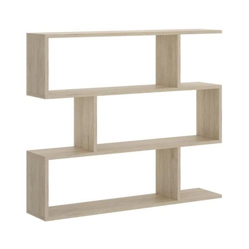 Meuble Étagere - Décor Chene Naturel - L 110 X P 25 X H 96 Cm - Lis