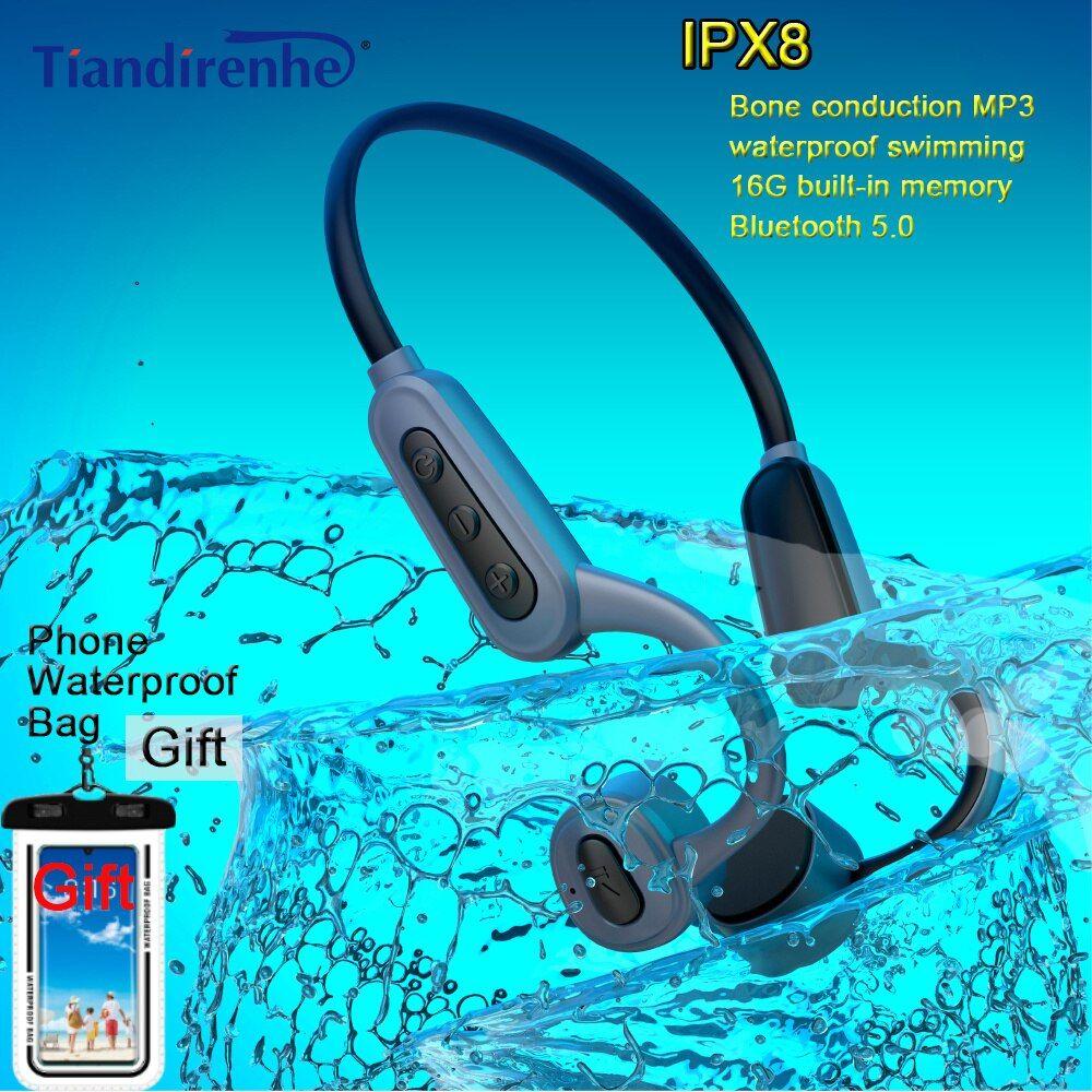 IPX8 Écouteurs Sans Fil À Conduction Osseuse Étanches Pour La