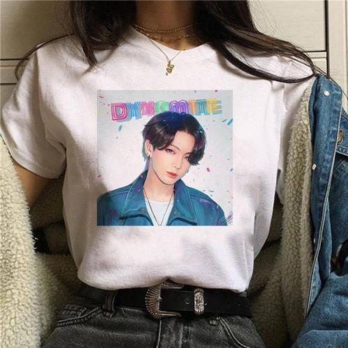 T shirt Harajuku femme k pop v tement KPOP Style cor en DYNAMITE Ullzang Top T shirts